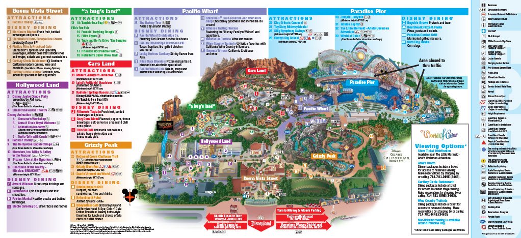 Disney Adventure Park Map california adventures map 2018   Park Place Inn Mini Suites