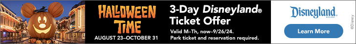 Disneyland ticket offer. Adults $83, Childs $50 (ages 3-9) per day
