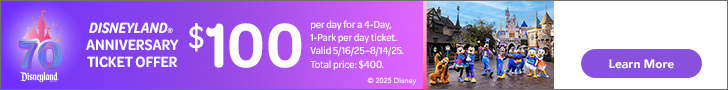 Disneyland 70th Celebration ticket offer banner