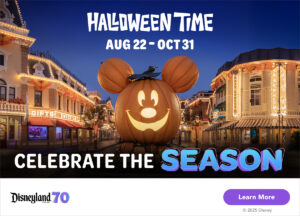Halloween Time at the Disneyland Resort ticket banner