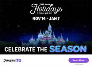 Disneyland ticket store banner and link