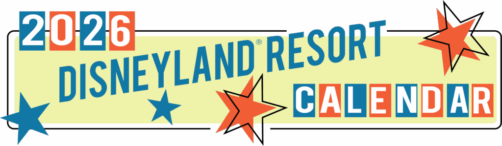 2026 Disneyland Calendar - graphic