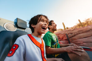 Image of a teenager on a Disneyland ride