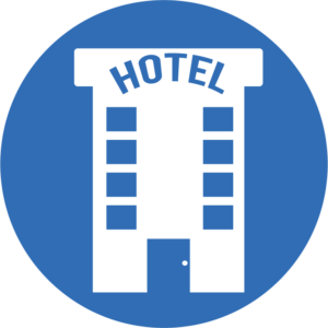 graphic of a hotel