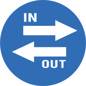 In / Out graphic