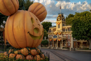 large Mickey Mouse Pumpkin on Main St at Disneyland - image